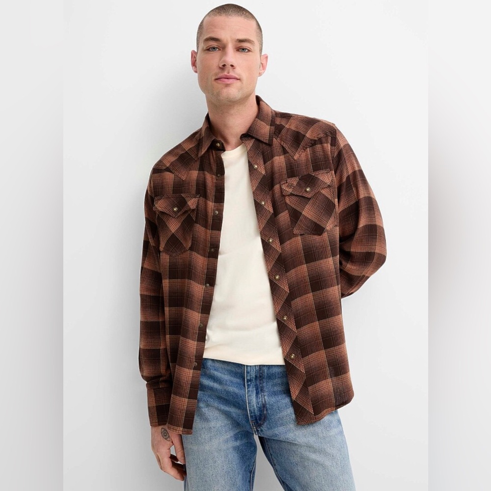 Wrangler Retro Brown Checkered Shirt XXL